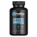 Hyblue Vitamina D3 + K2 Mk-7 360 Cps | Vitamina D3 2000 Ui + K2 100 Μg Alta Biodisponibilità | Vit D3 K2 Ossa, Denti e Difese Immunitarie | No Glutine Ne Lattosio, 100% Vegano | Fino 12 Mesi